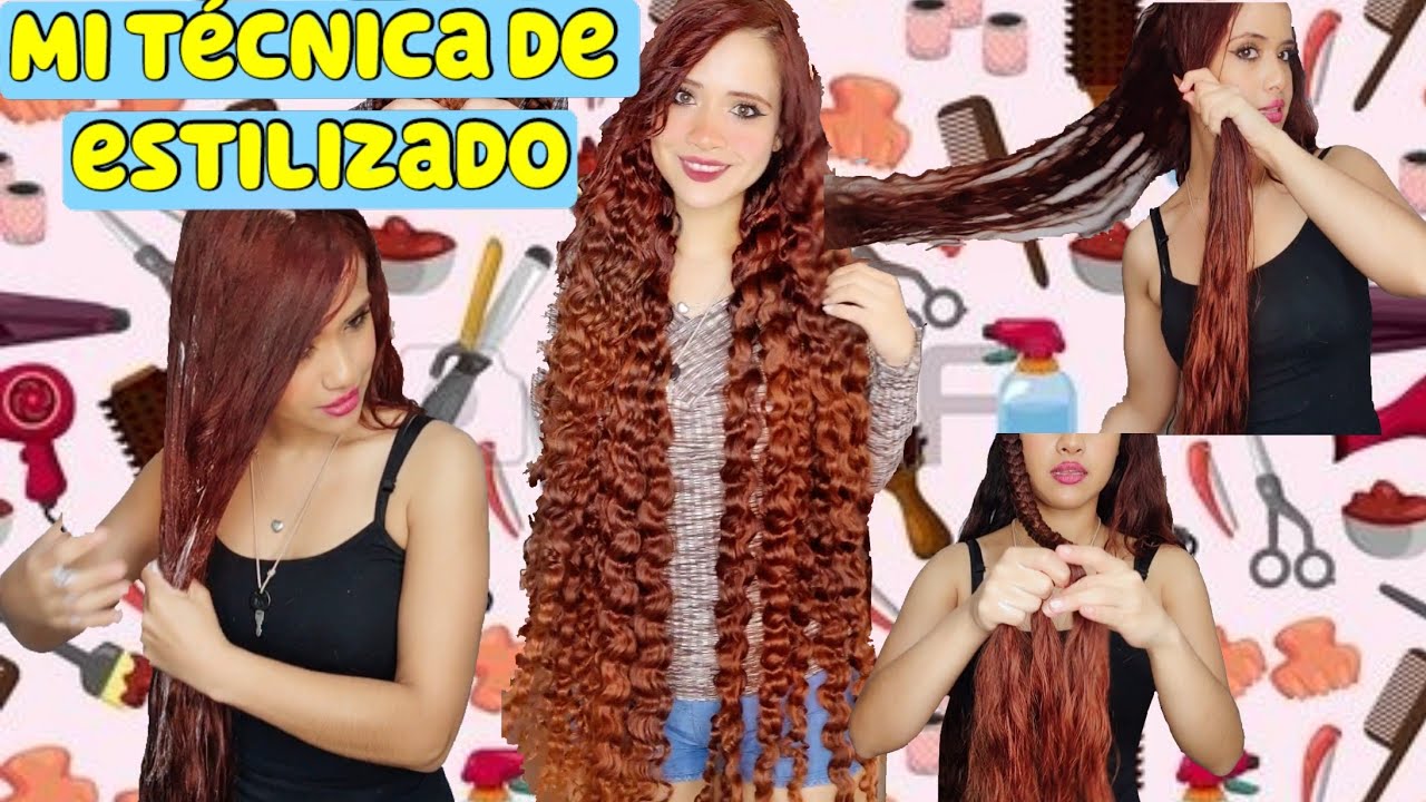 Mi técnica de estilizado👌 Mi cabello mide1.50 metros 😱