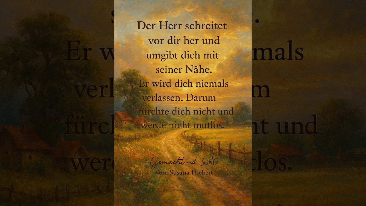 Der Herr geht dir voran. 