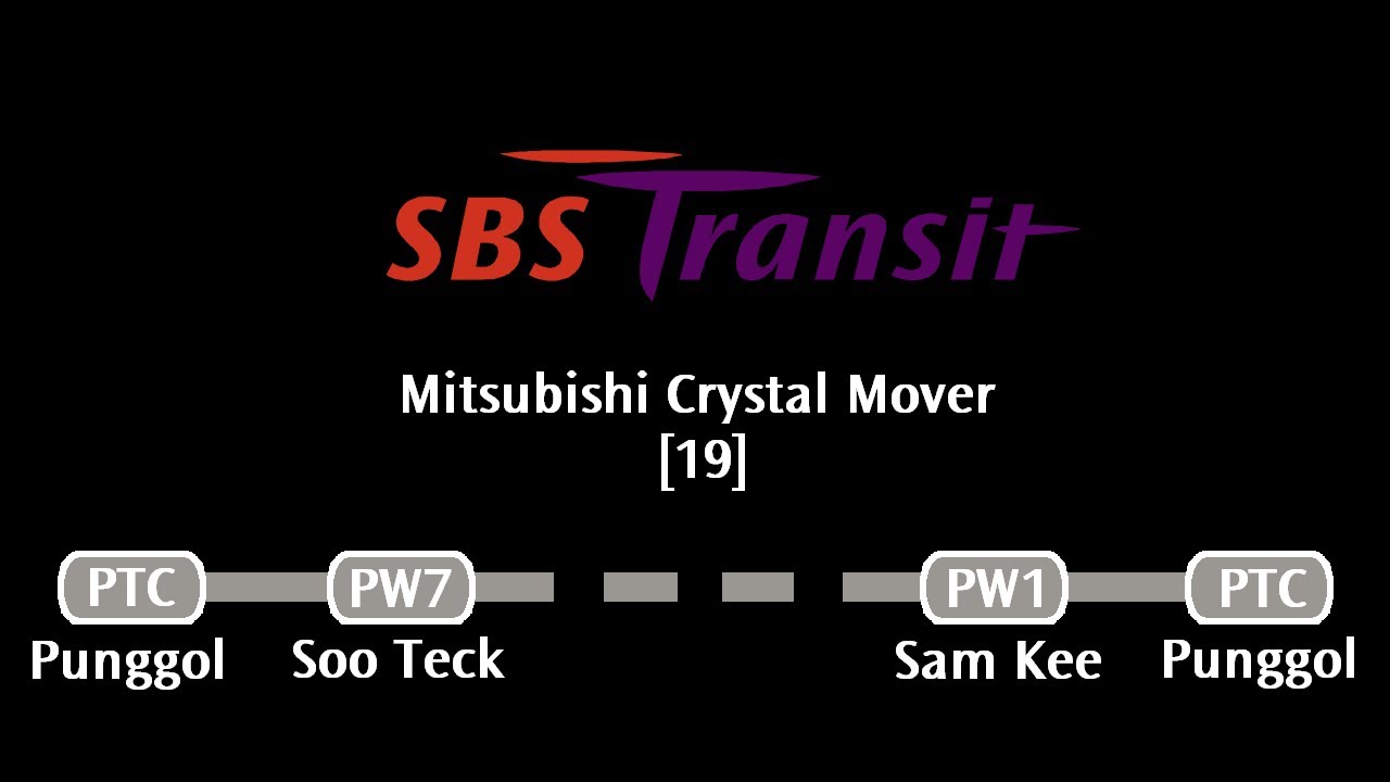 SBS Transit Crystal Mover [19]: Punggol → Soo Teck → Sam Kee → Punggol (PG West - Clockwise)