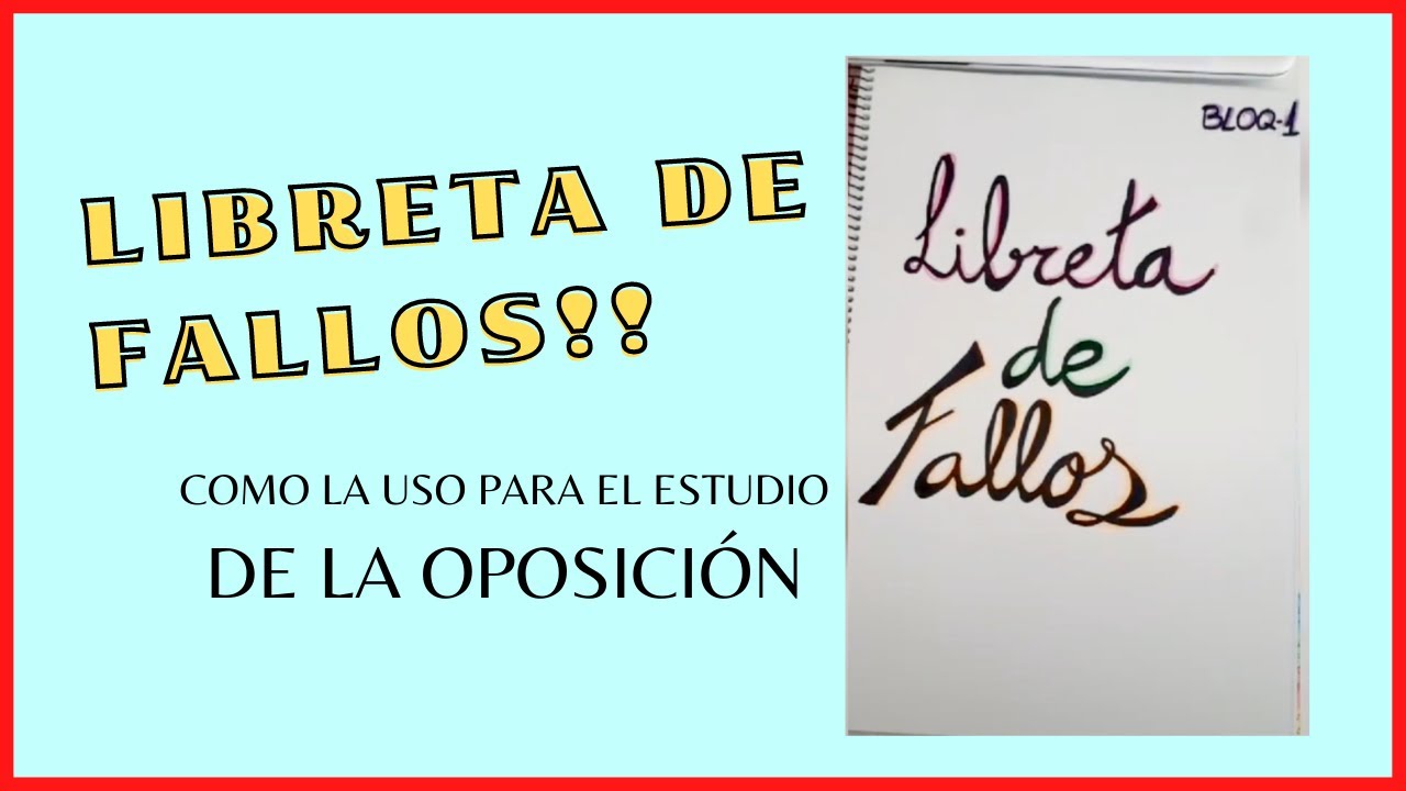 📚LIBRETA DE FALLOS PARA ESTUDIAR OPOSICIÓN | COMO LA PREPARO CON OPOSITATEST