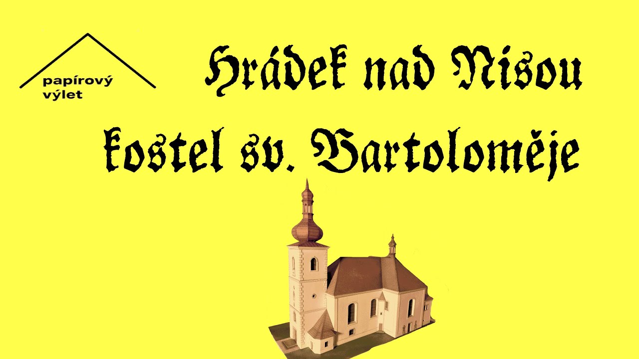 Papírový model: kostel sv. Bartoloměje, Hrádek nad Nisou - Papírový model vs. předloha