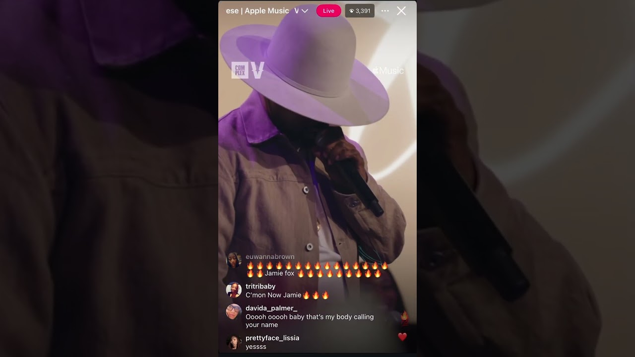 JAMIE FOXX PERFORMING ON VERZUZ LIVE APPLE MUSIC 