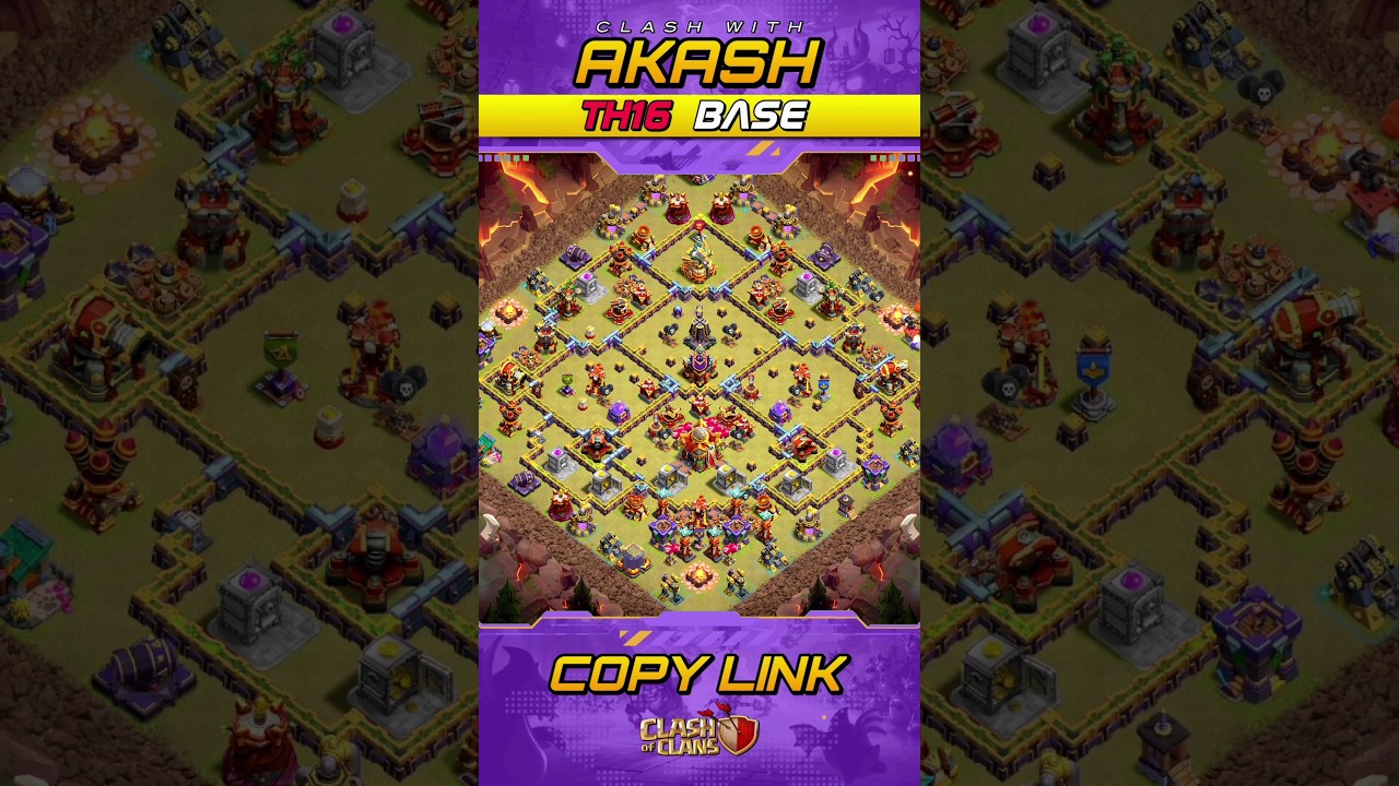 Only 1 Star TH16 War Base 2025 Anti 2 Star Anti Root Rider Anti Dragon Clash of Clans 🔥