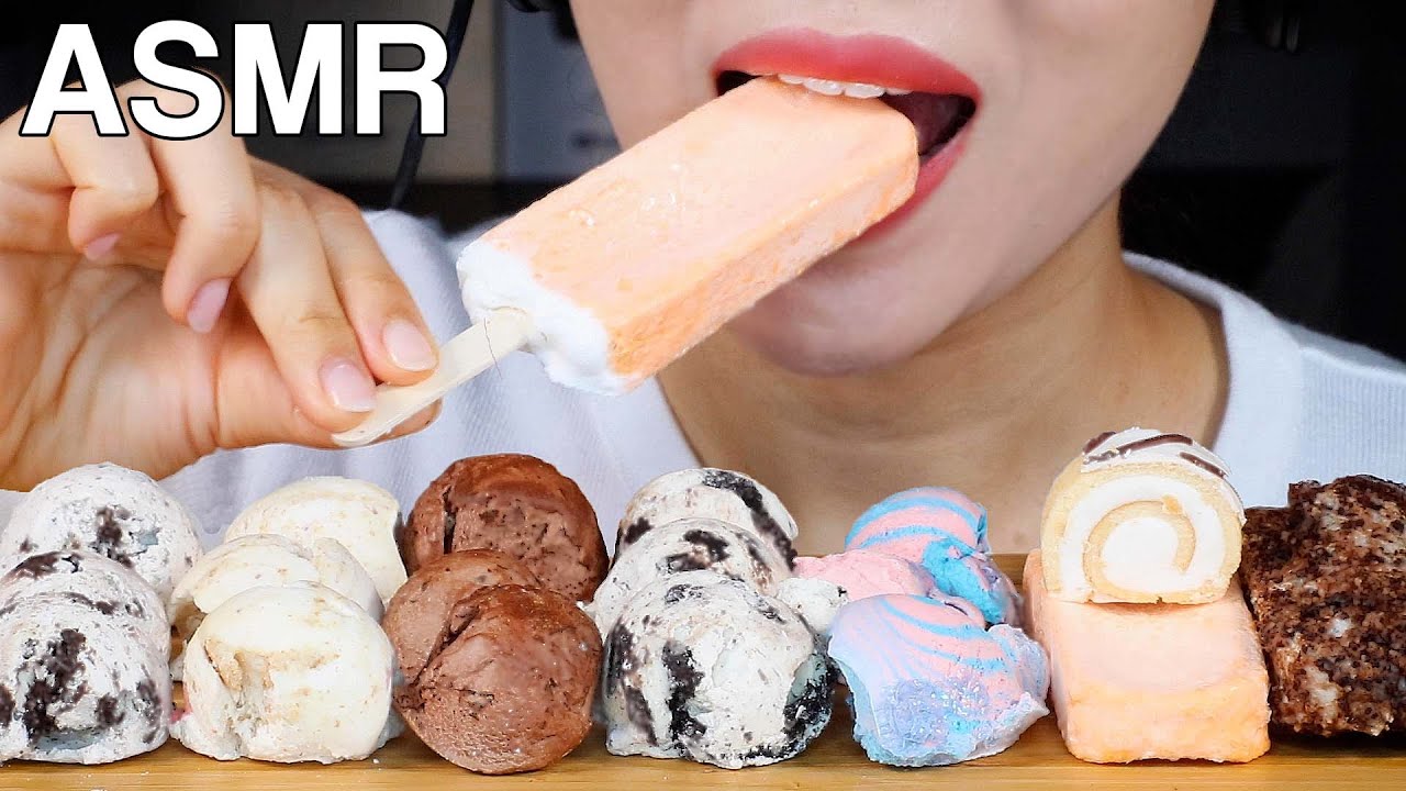 ASMR Freeze Dried Ice Cream 동결건조 아이스크림 먹방 Eating Sounds Mukbang