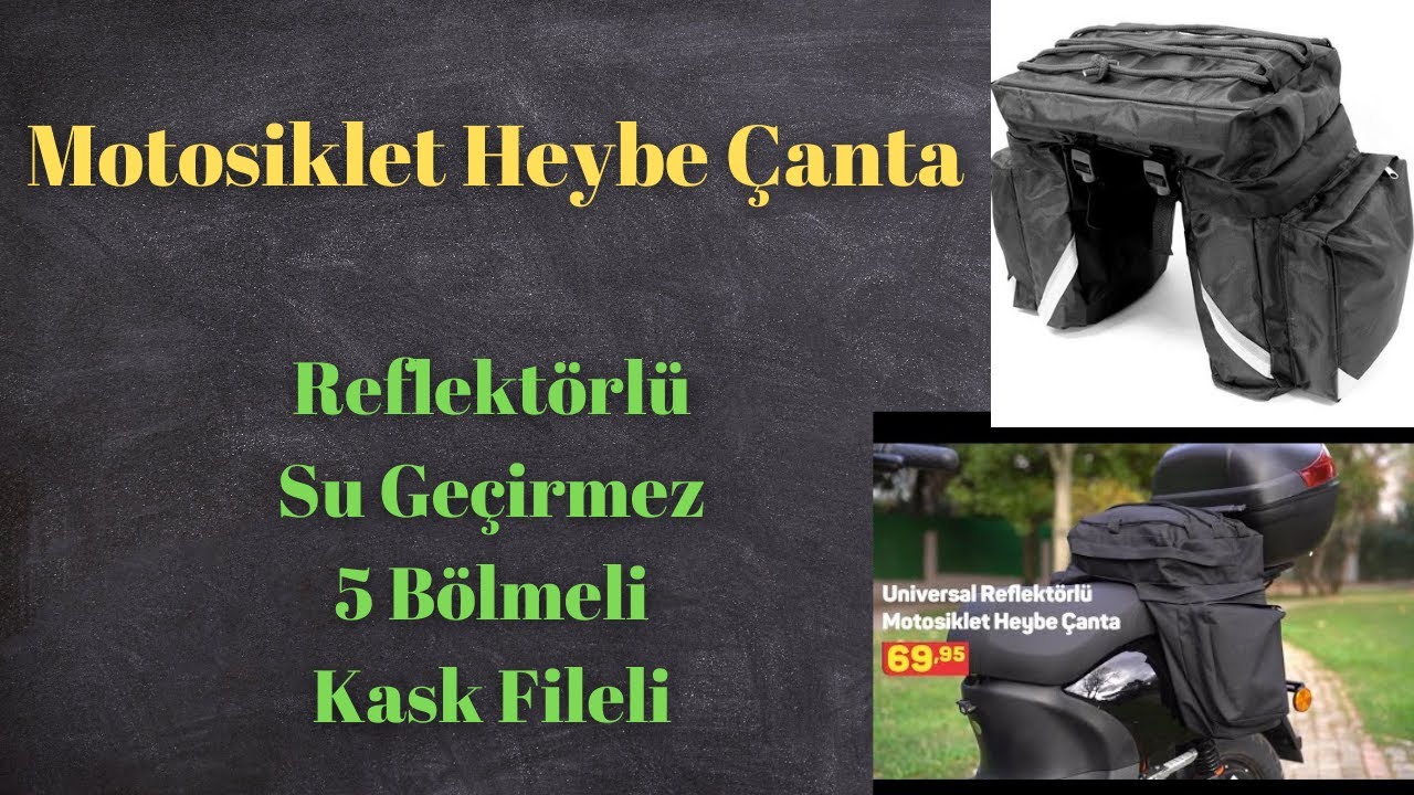 Motosiklet Çantası | Heybe Çanta Reflektörlü 5 bölmeli | A101