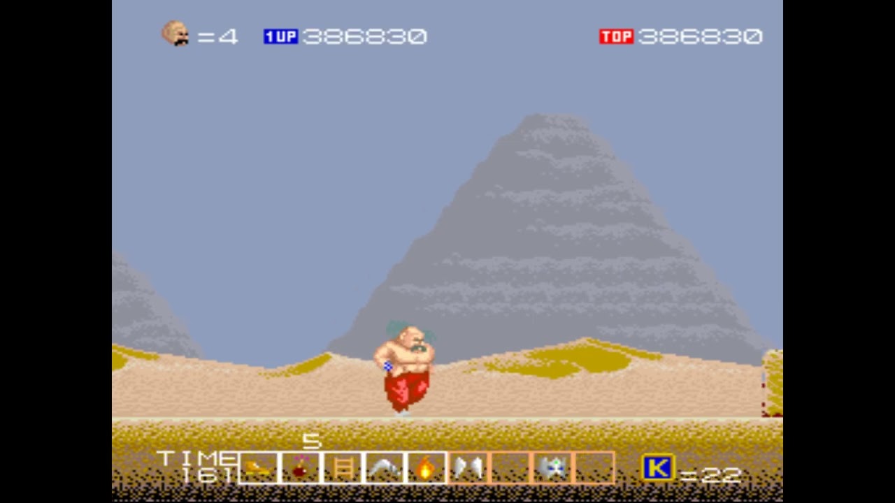 Karnov 1987 Data East Longplay (Arcade) 1 coin game over