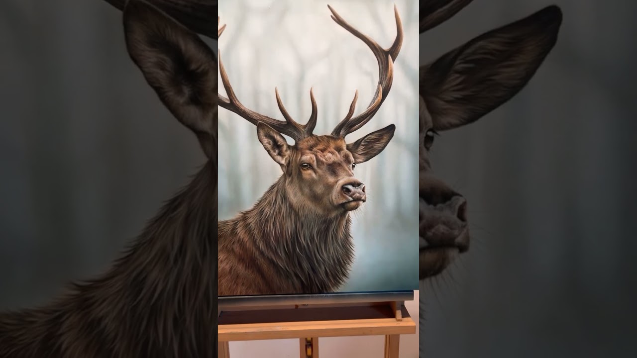 Realistic Airbrush Art 🦌 #airbrush #airbrushart
