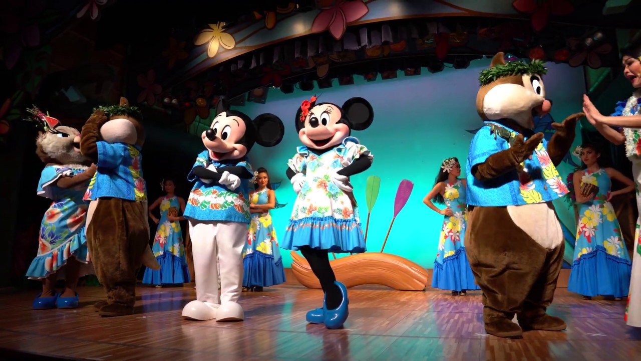 4K Mickey's Rainbow Luau Tokyo Disneyland Polynesian Terrace Restaurant