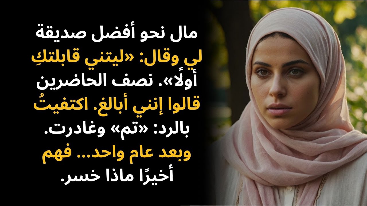 مال نحو أفضل صديقة لي وقال: «ليتني قابلتكِ أولًا». نصف الحاضرين قالوا إنني أبالغ…