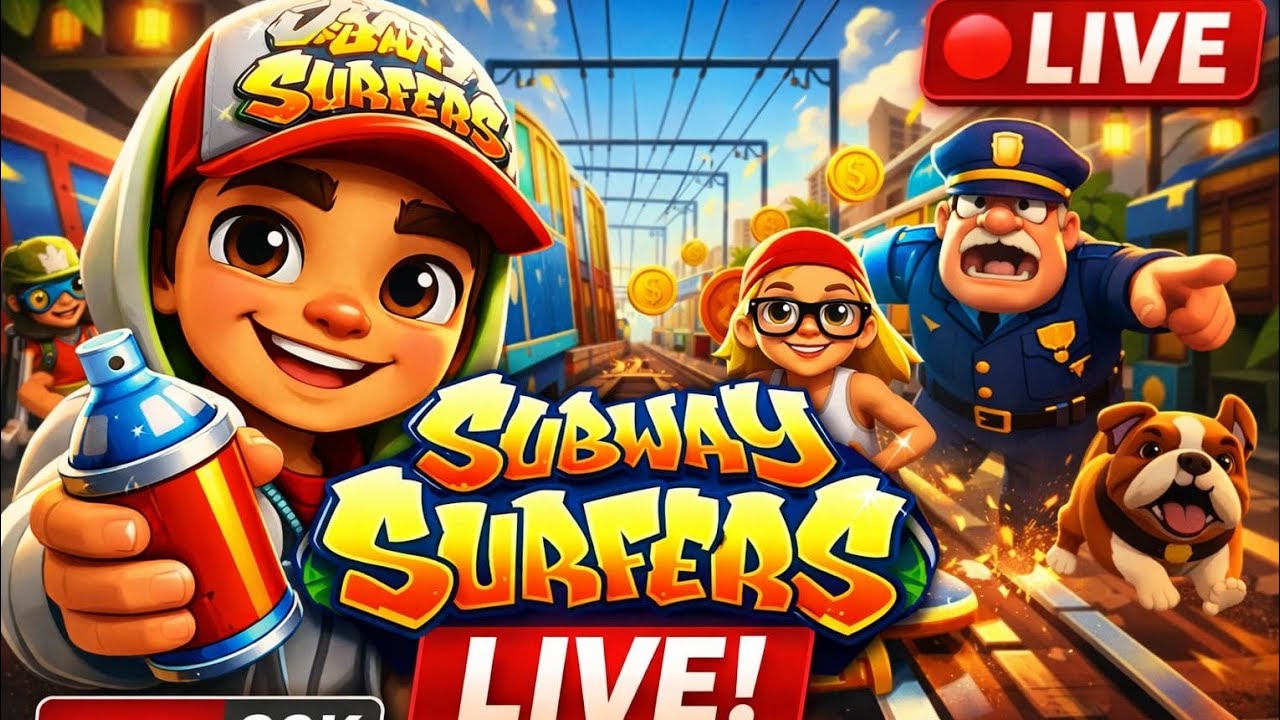 SUBWAY SURFERS LIVE #viral#virallive#subwaysurfer#livesubwaysurfergaming#shortfeedlive#gaminglive