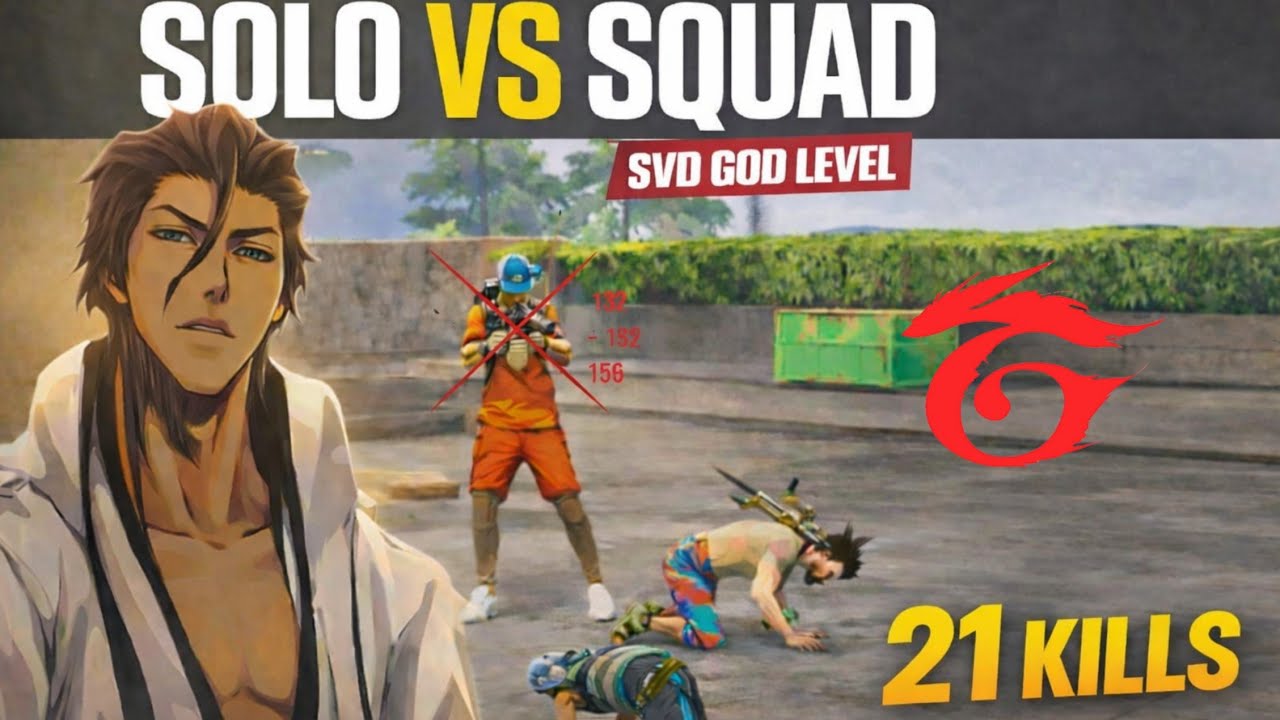 OnePlus 15R Solo VS Squad Match Free Fire Gameplay 😨🔥| SVD 99% Headshot rate 😨