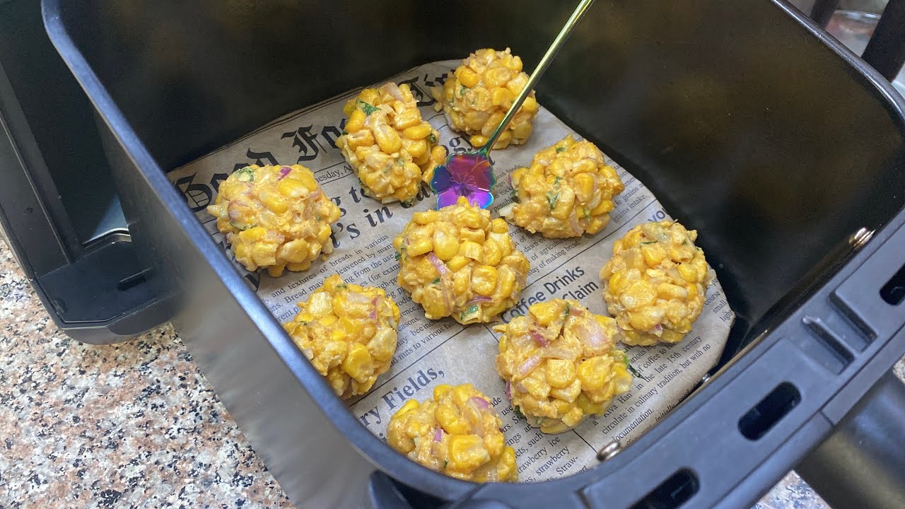 Crispy Air-Fryer Corn Crunchies (Gluten-Free &!) - Very less Oil