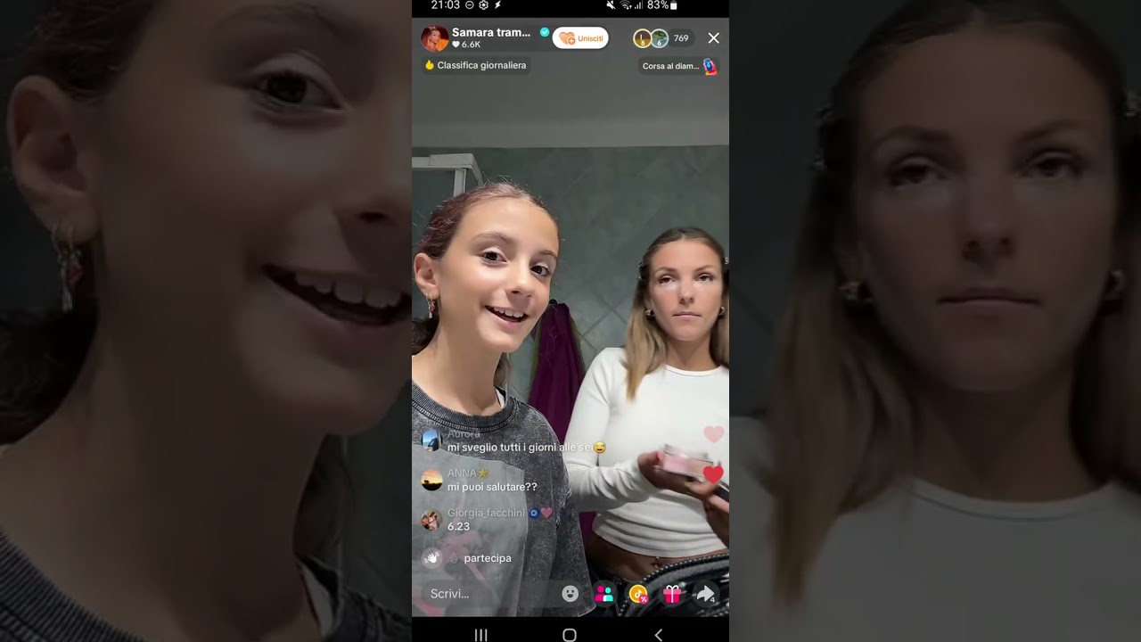 Samara Tramontana si trucca con sua sorella - Live 25/09/2025