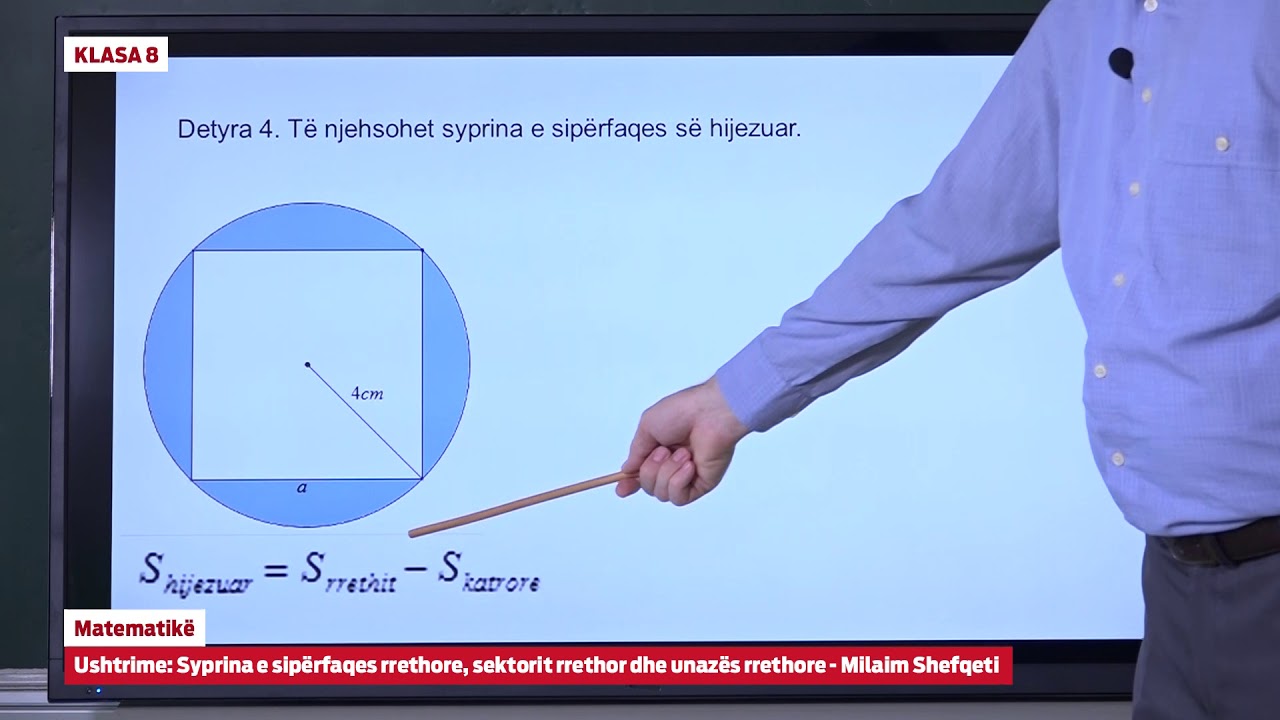 e Mesimi Klasa 8 - 8002 Matematikë - Ushtrime - Syprina e sipërfaqes rrethore, sektorit rrethor...