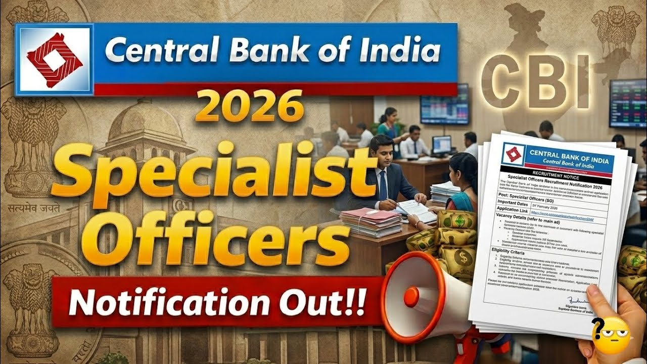 CBI Specialist Officers Recruitment 2026 | Notification, Syllabus & How to Apply |