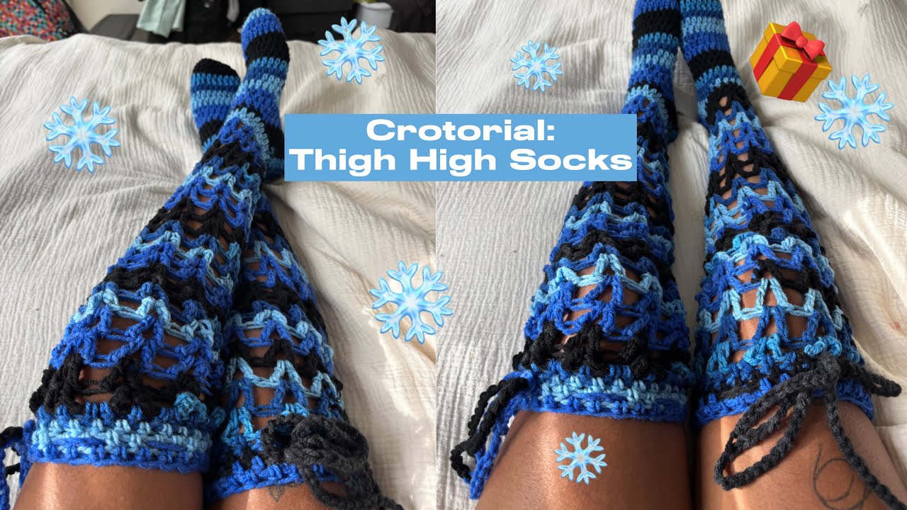 CROTORIAL 🧶: Thigh High Stocking/Socks | EASY | Gift Idea 🎁