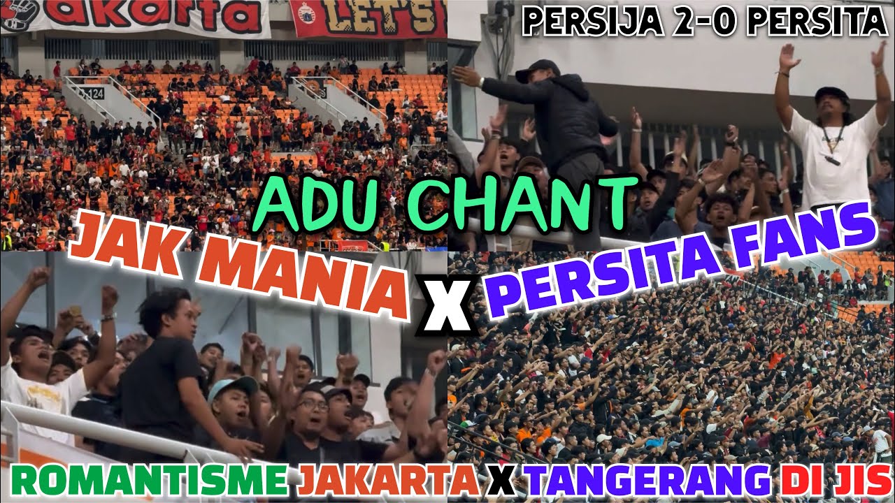 SAAT JAKMANIA AJAK TANGERANG FANS ADU CHANTS BEFORE KICK OFF PERSIJA vs PERSITA DI JIS