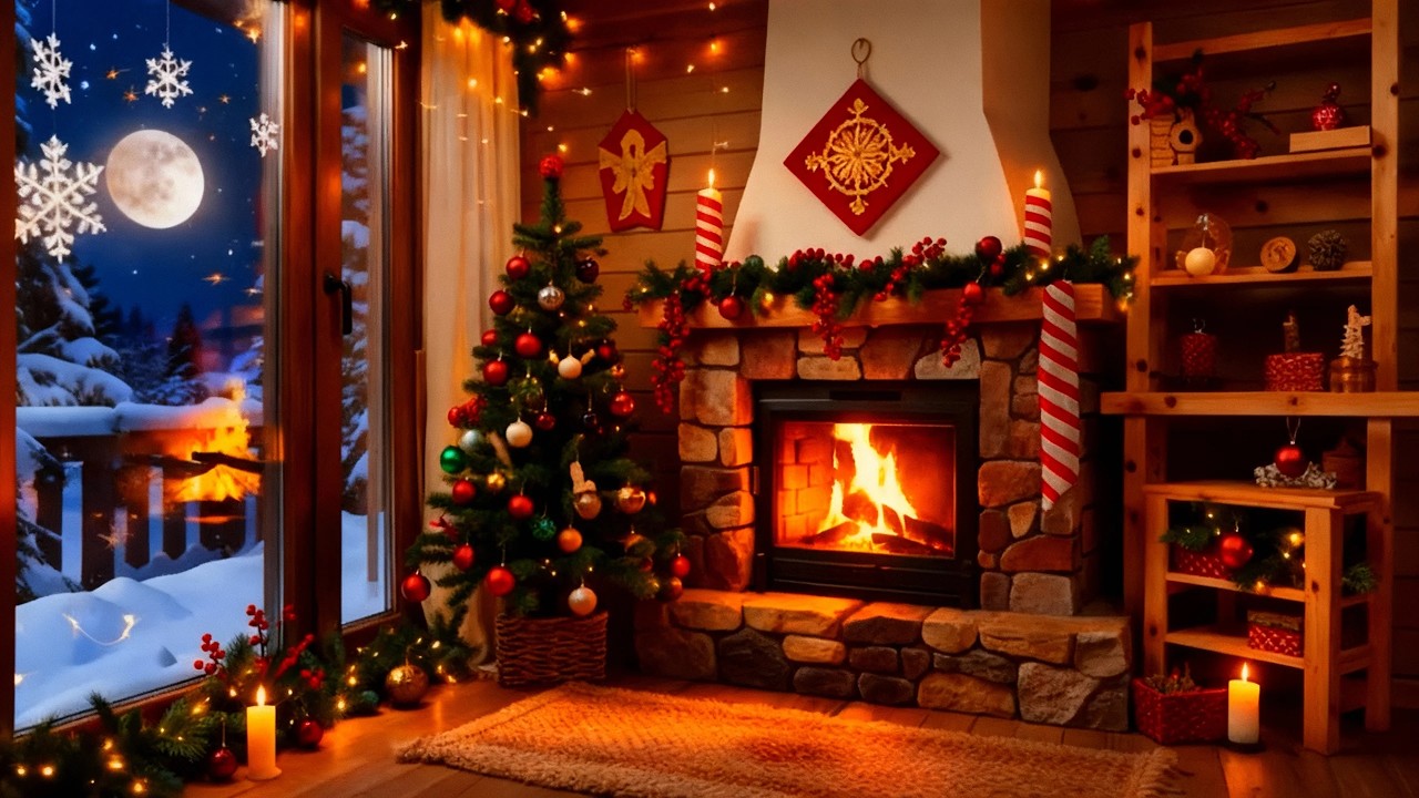 Cozy Christmas Eve Ambience For Relaxing Winter Night ❄️