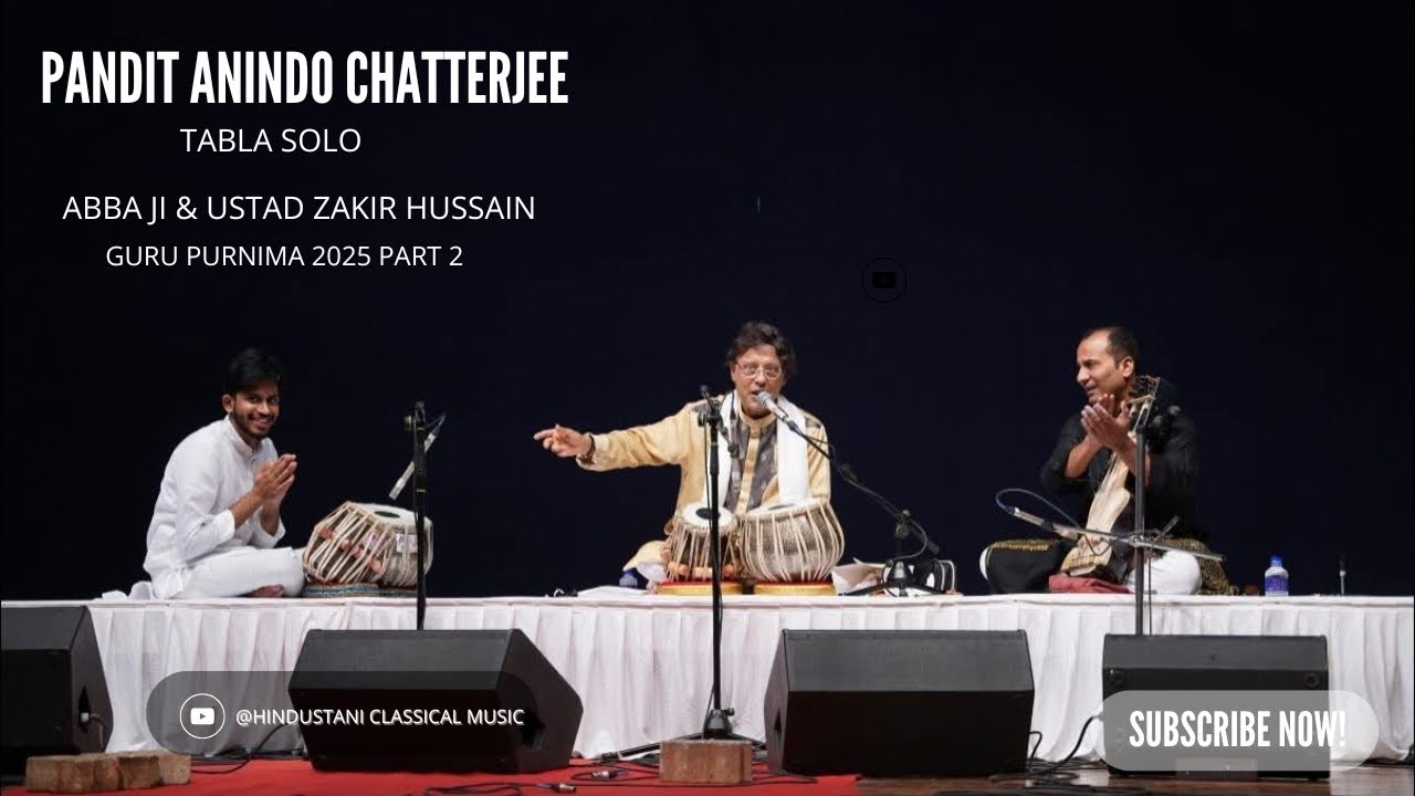 Pandit Anindo Chatterjee Tabla Solo at Abba ji & Ustad Zakir Hussain Guru Purnima 2025 Part 2.