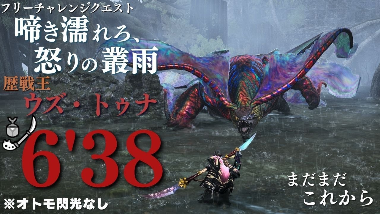 【ワイルズ】フリチャレ 歴戦王ウズトゥナ 操虫棍 TA 6'38 / Arch tempered  Uth Duna  Insect Glaive【Monster Hunter Wilds】