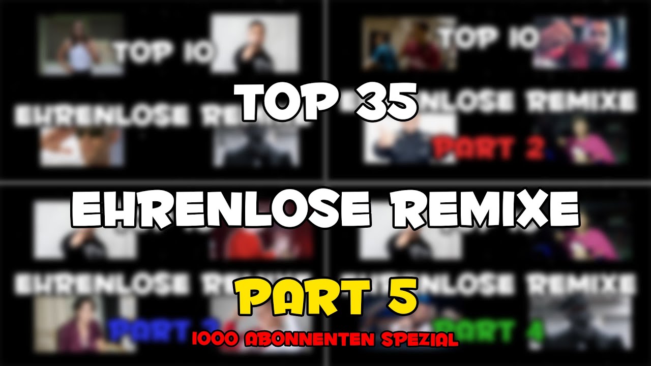 TOP 35 EHRENLOSE REMIXE PART 5 - SSIO, Lucio 101, AK AusserKontrolle etc.