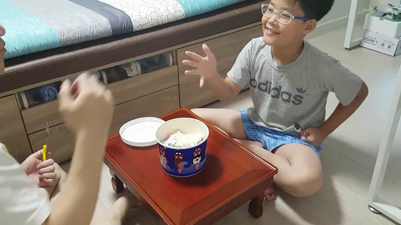 참치 vs 참치아빠 아이스크림먹기 대결~!