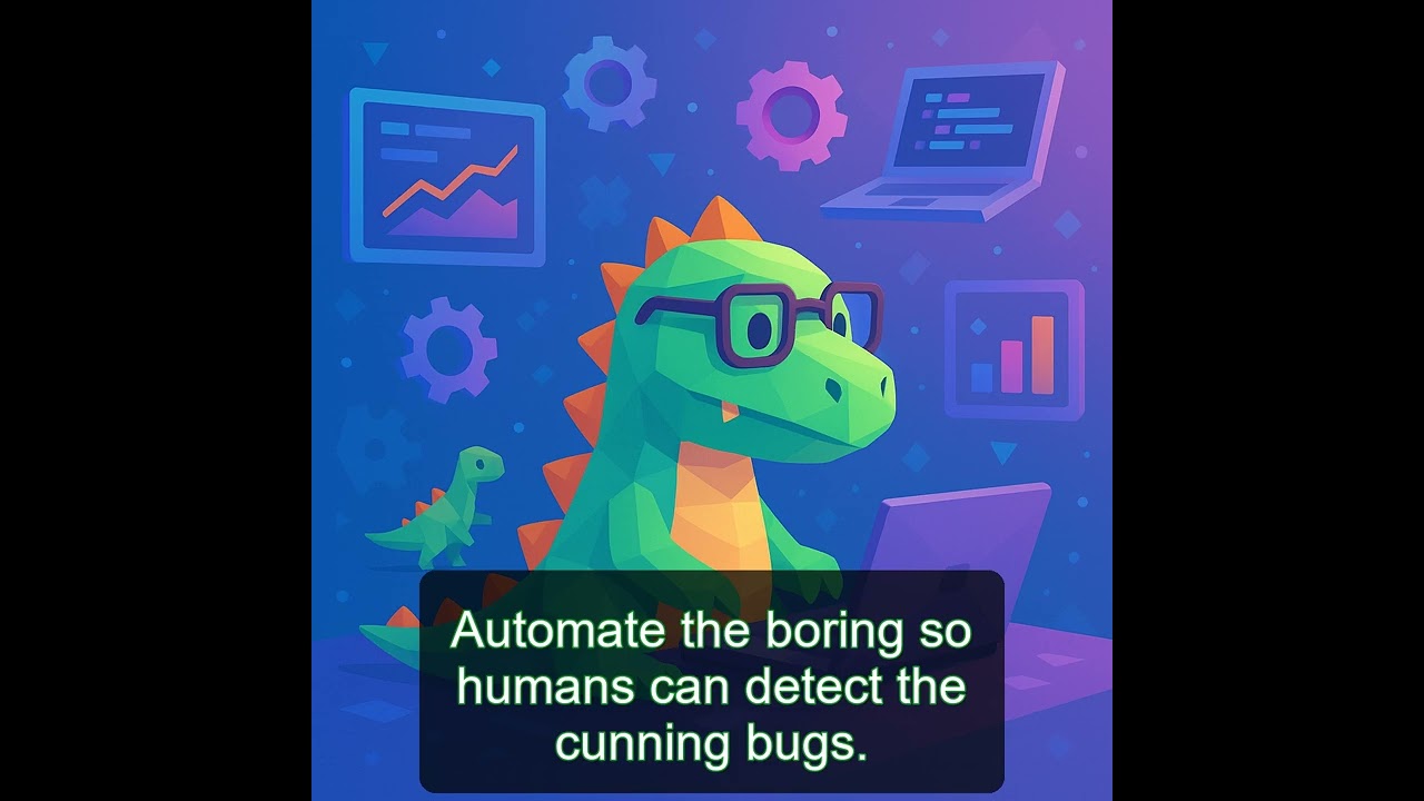 Automate the boring so humans can detect the cunning bugs