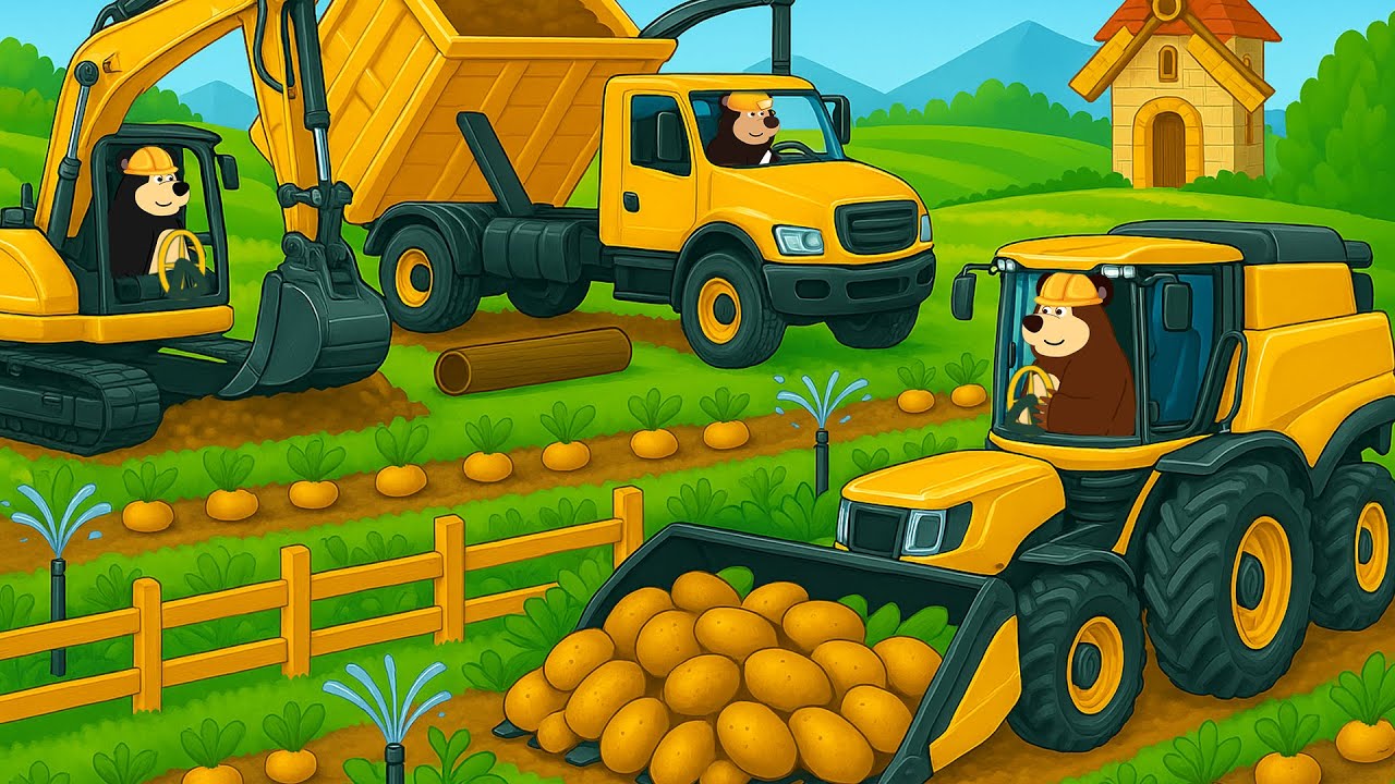 Building Farm Water System 💧🚜 | Growing Potato | Realistic Farming Animation