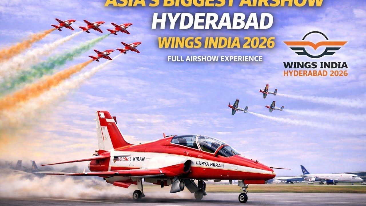 Wings India 2026 Hyderabad Airshow Full Show | Begumpet Airport | Jet Formations