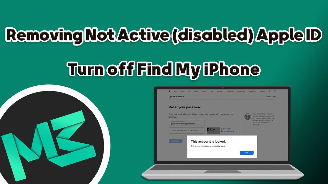 Remove Not Active (Disabled) Apple ID