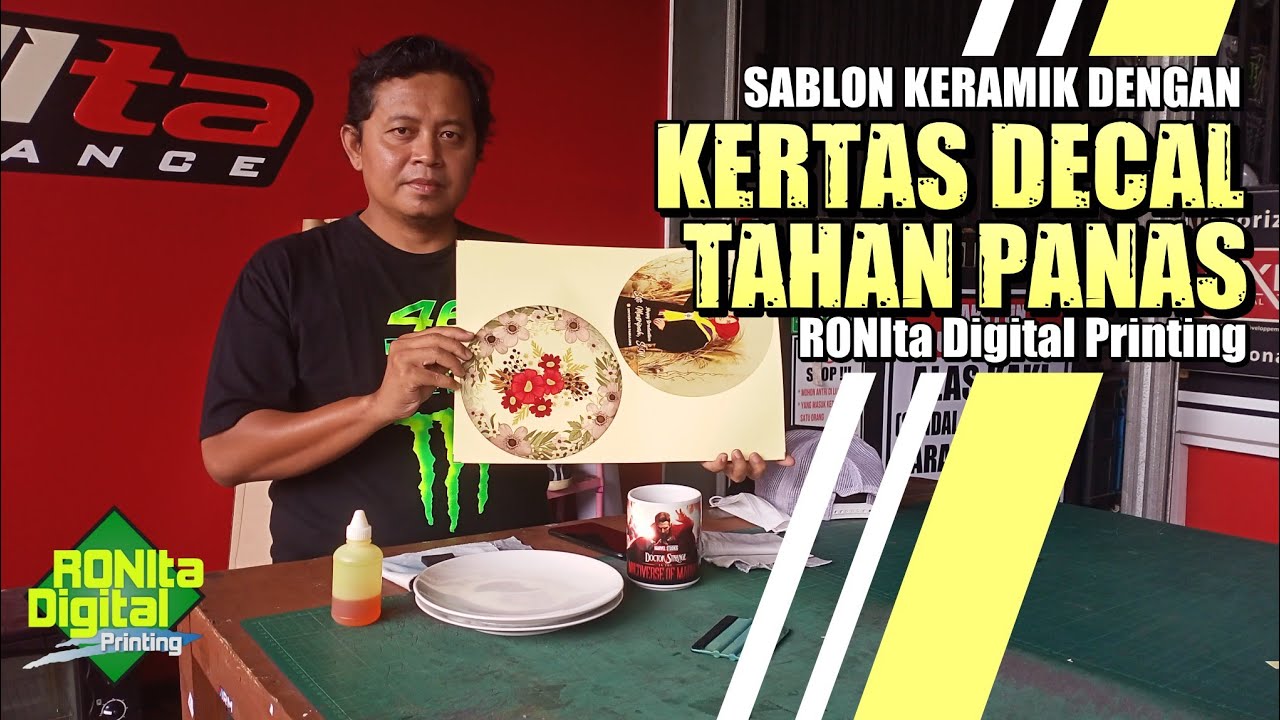 Sablon Keramik (Piring/Mug/Cangkir) Dengan Kertas Decal Tahan Panas | RONIta Digital Printing