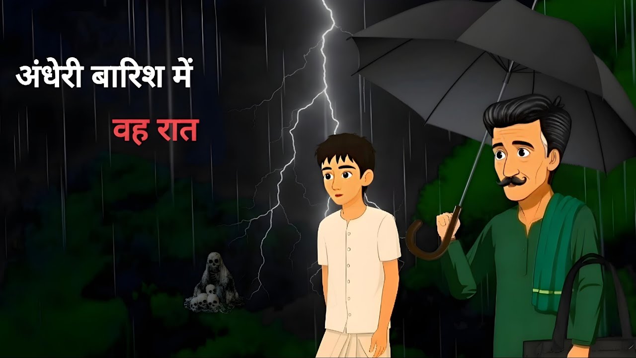अंधेरी बारिश में वह रात | Horror Story In Hindi | Bhutiya Kahani | Hindi Horror Cartoon |