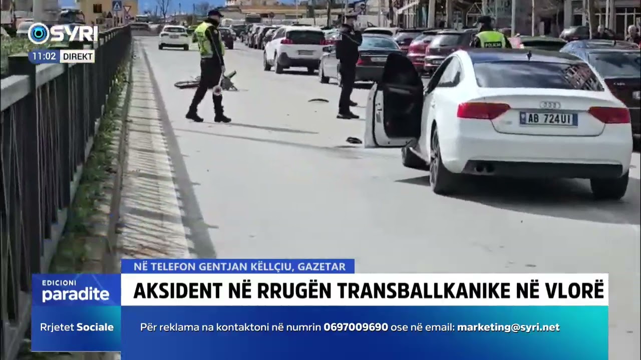 Aksident i rëndë në Vlorë, Audi përplas një person në biçikletë, i plagosuri në gjendje kritike