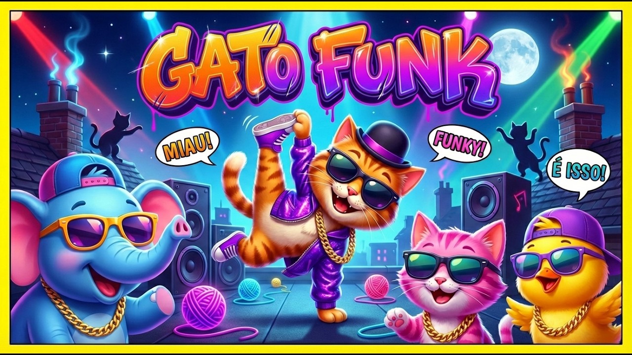 FUNK DO GATO (Funk Infantil) - Música Infantil - OFICIAL - OS FOFOS