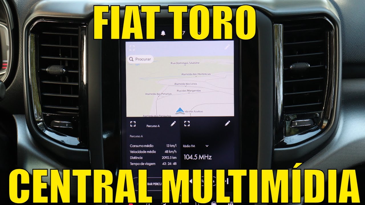 Central multimídia vertical da Fiat Toro - Uma das mais completas do do mercado