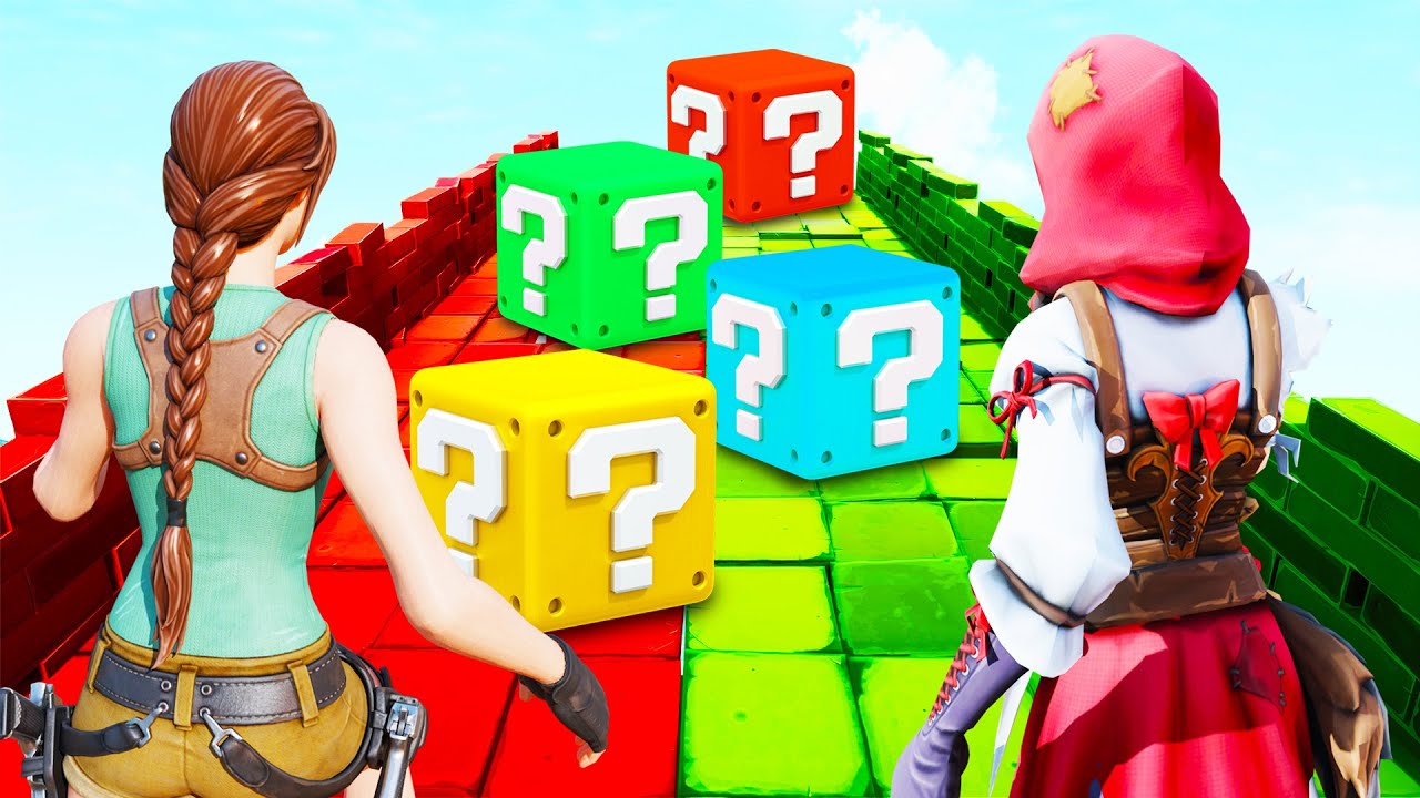 110% GETROLLT in Fortnite LUCKY BLOCK RaCE vs. @Kikixju 🤣