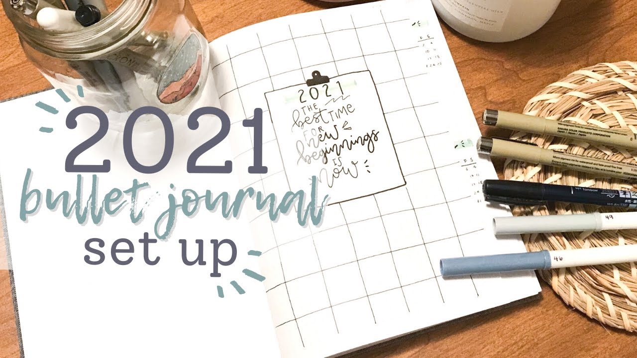 2021 BULLET JOURNAL SET UP | Simple Bullet Journal 2021 Layout | 2021 Custom Bullet Journal