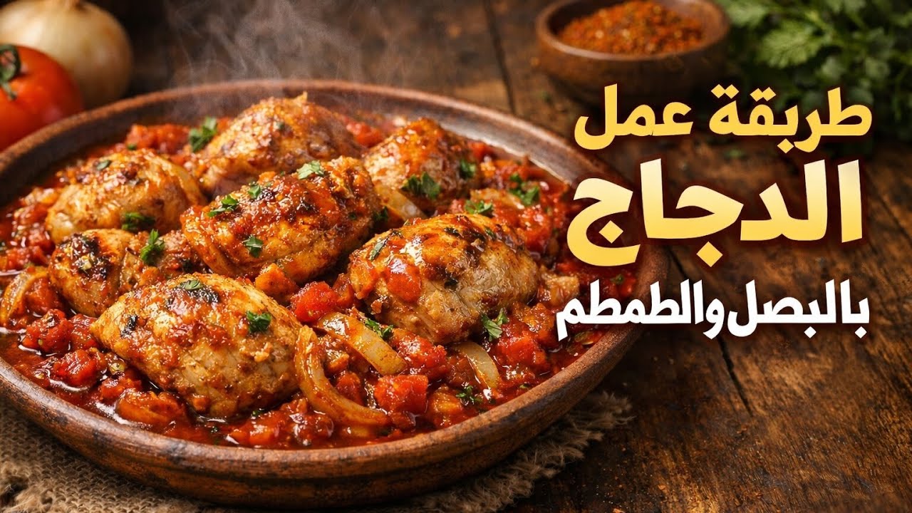 سر التحضير دجاج بالبصل والطماطم بطعم لا يقاوم في 5 خطوات