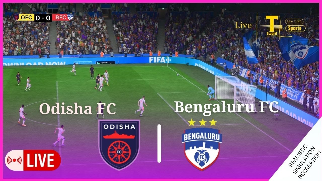 🔴 LIVE Odisha FC vs Bengaluru FC ।  Indian Super Cup Full Match Streaming & Simulation