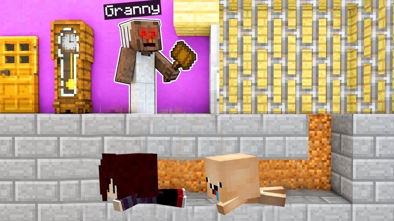 BEBÊ CAH E BEBÊ NOOB FUGIU DA PRISÃO DA GRANNY NO MINECRAFT !