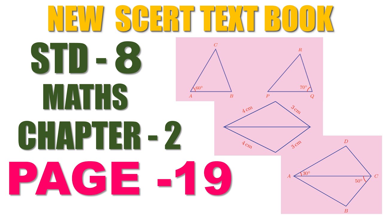 Class 8 maths chapter 2 page 19 kerala|keralaNewTextbook|scert Syllabus|STD8 Page 19|equal triangles