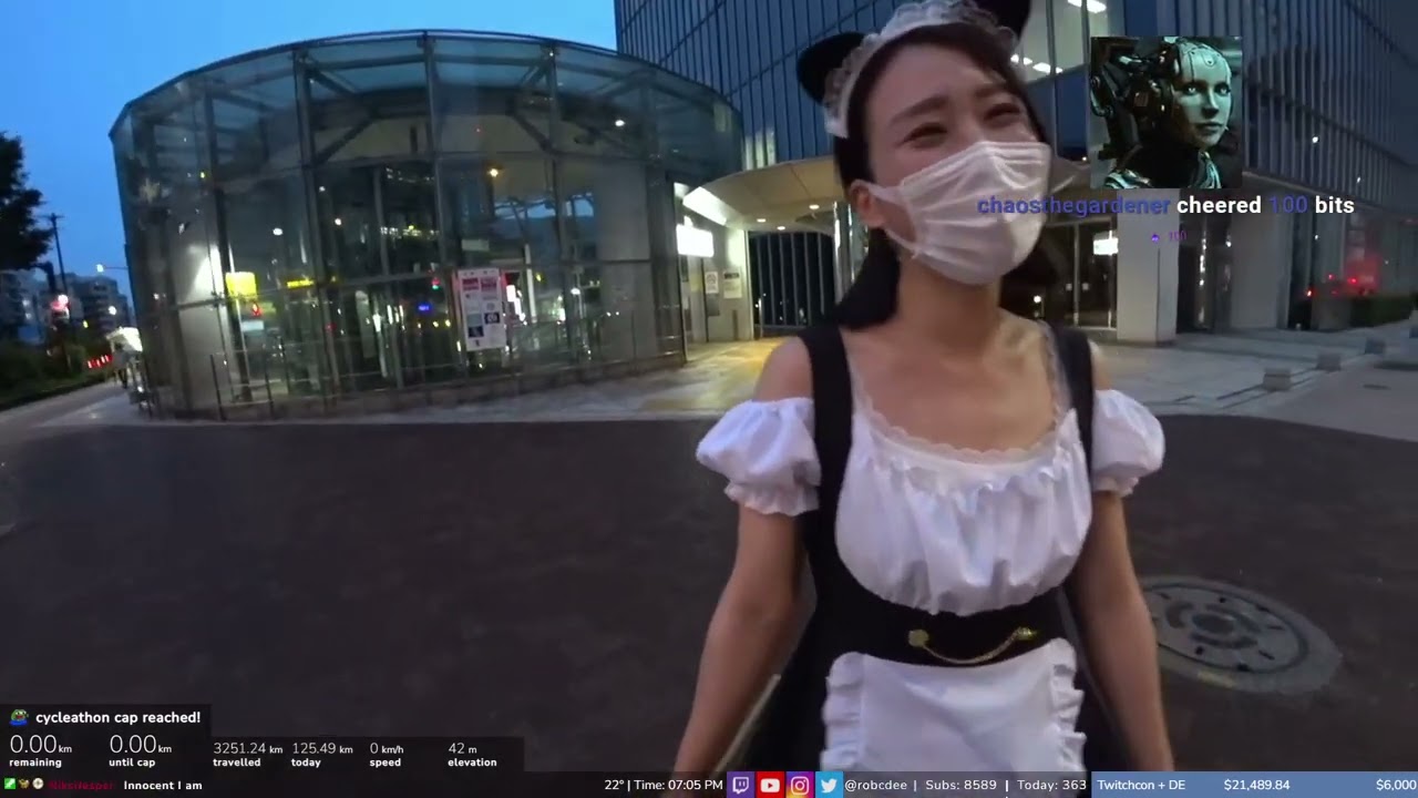 Tracy welcoming Rob with a maid outfit