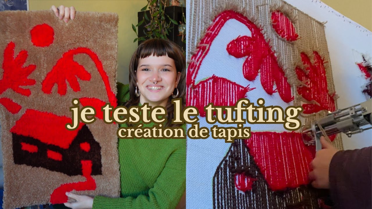 je teste le tufting - réalisation de tapis