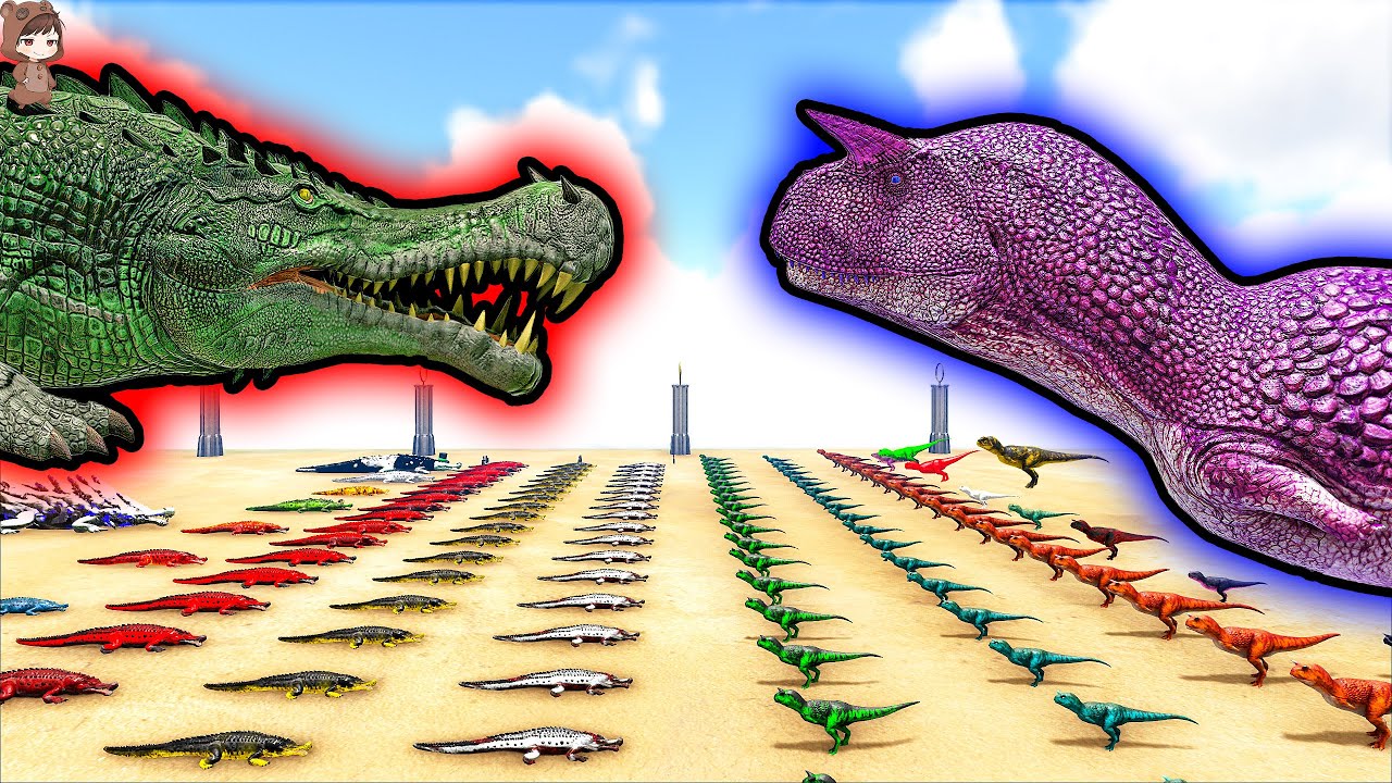 Team Sarco VS Team Carnotaurus| ARK Mod Battle Ep.319
