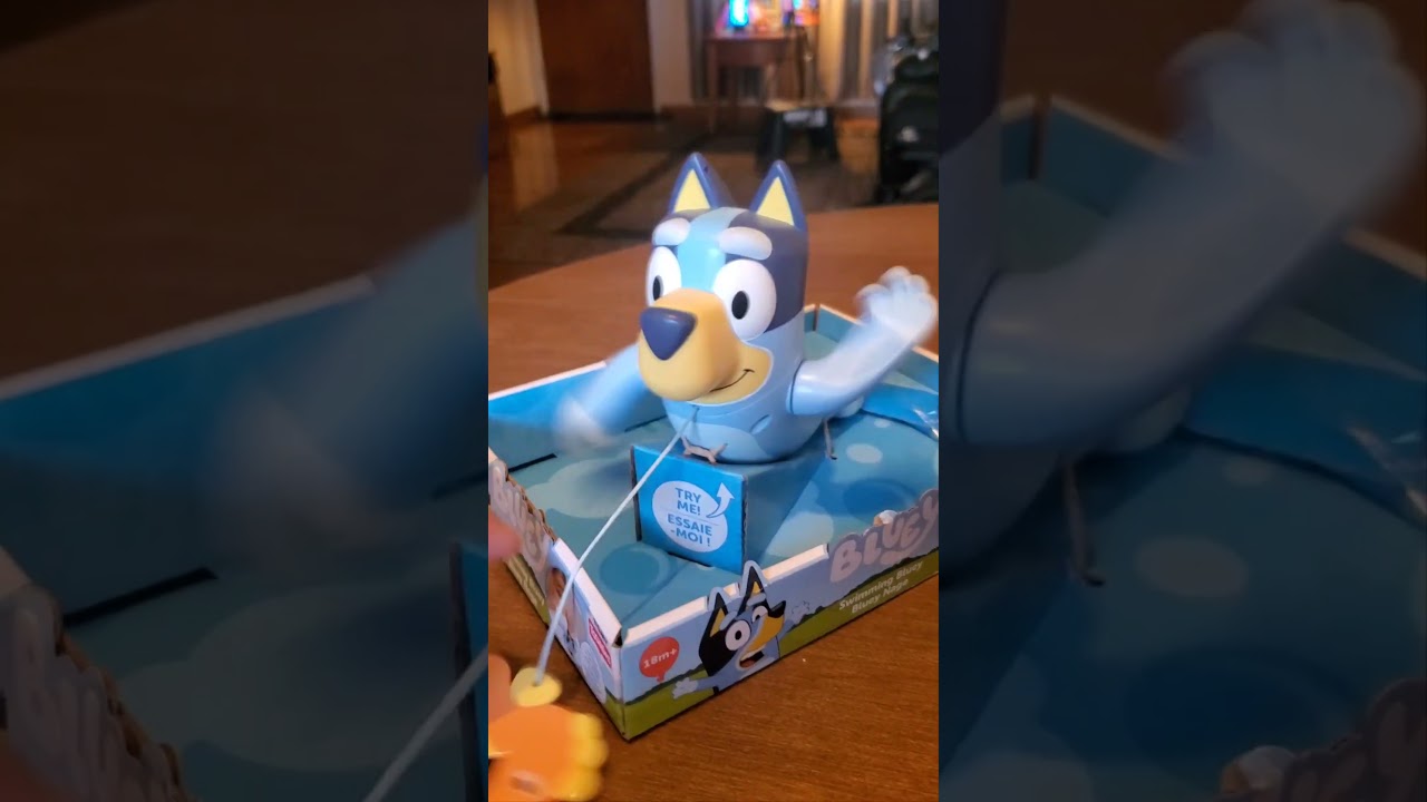 ASMR! LET'S PLAY THE SWIMMING BLUEY! #amazing #asmr #cute #toys #shorts #viral #trending #bluey