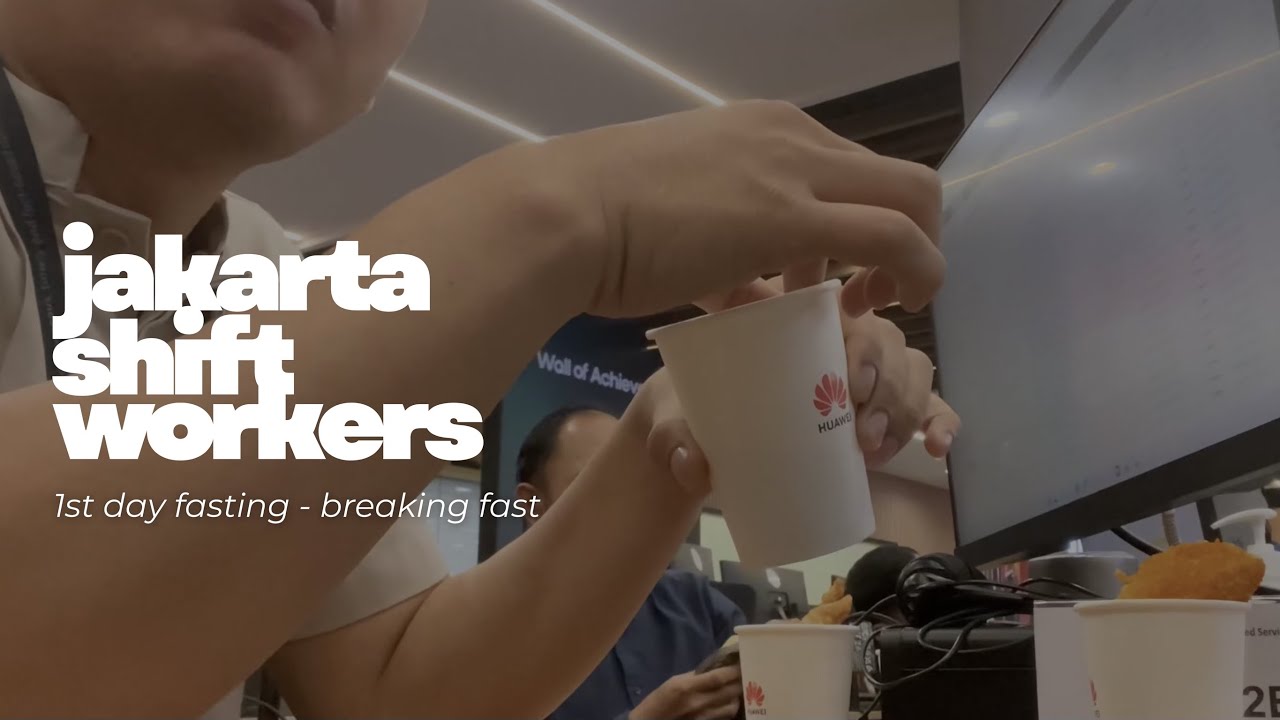 jakarta shift workers | first day fasting - breaking fast together | asmr