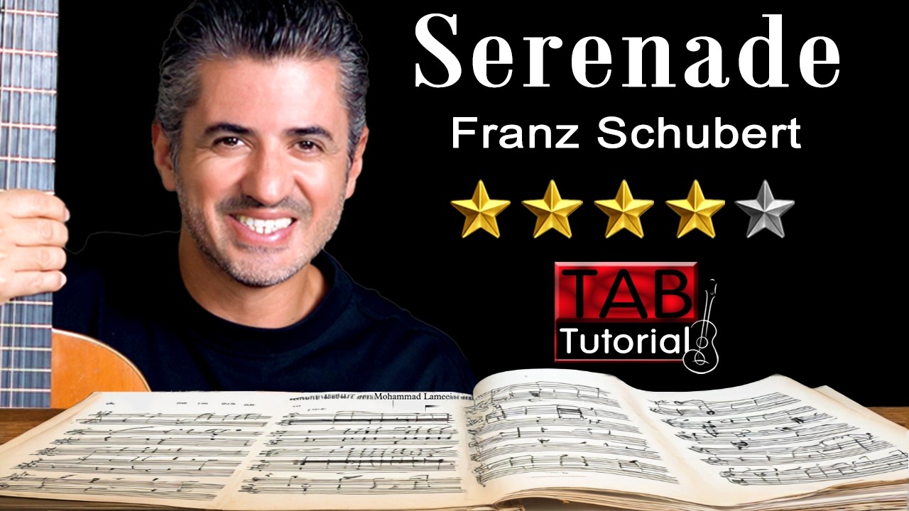 Serenade by Franz Schubert | Fingerstyle Guitar Tutorial + Sheet & Tab