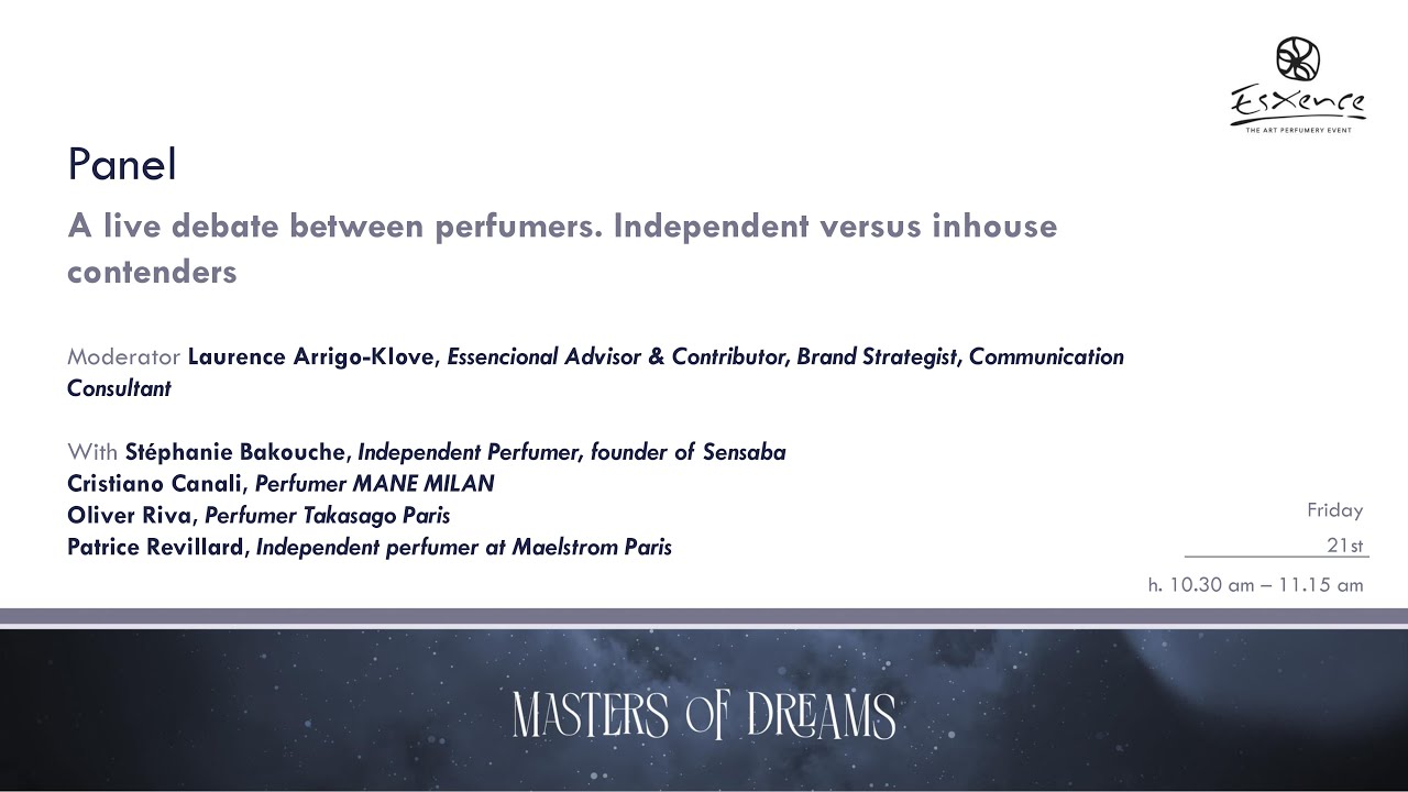 A live debate between perfumers. Independent versus inhouse contenders
