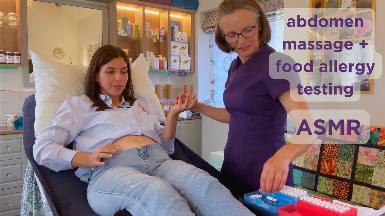 ASMR Abdominal Massage & Kinesiology Food Tests @April Real Person ASMR Unintentional ASMR