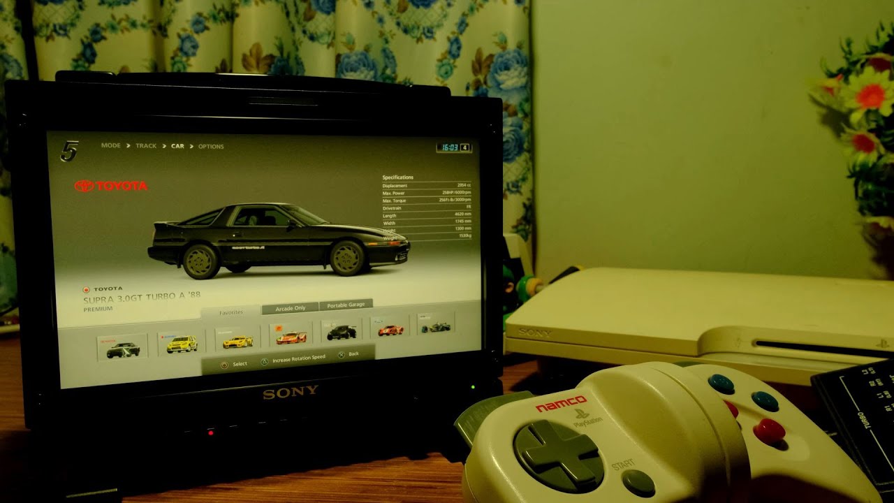 Namco Negcon : Gran Turismo 5 [Toyota Supra 3.0 GT Turbo A '88 Premium] | Racing Controller Gameplay